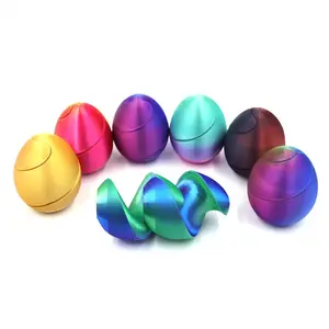 3D Printed Spiral Egg Impossible Shuttle Toy, Easter Egg Creative Stress Relief Tool, Unique Unboxing Experience Gift Idea