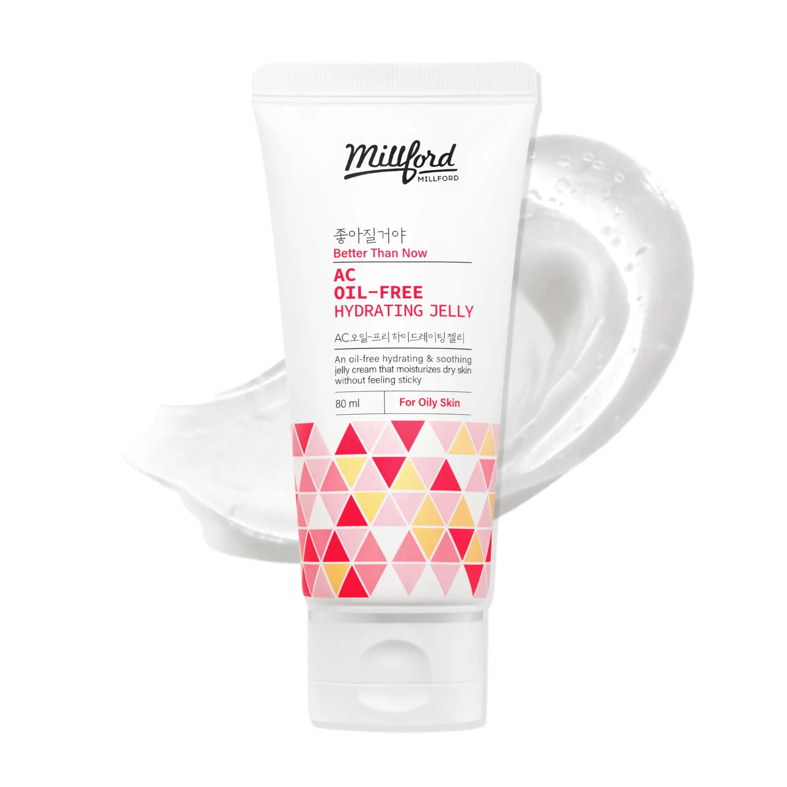Millford AC Oil-Free Hydrating Jelly 2.7Oz, 80ml, Oil Free Facial Moisturizer for Acne-Prone Skin, Niacinamide 2%, Unscented, Mild, Soothing Cream, Non Greasy Moisturizer, Korean Skincare