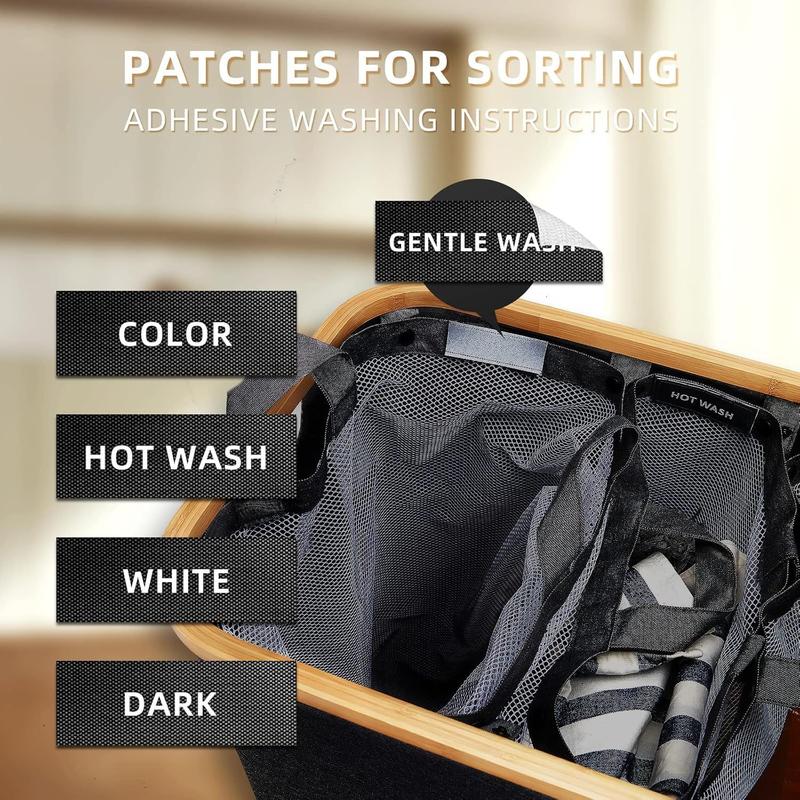 Extra Large 160L Laundry Hamper with Lid | 3-Section, Sturdy Handle | Home Dirty Clothes Organizer