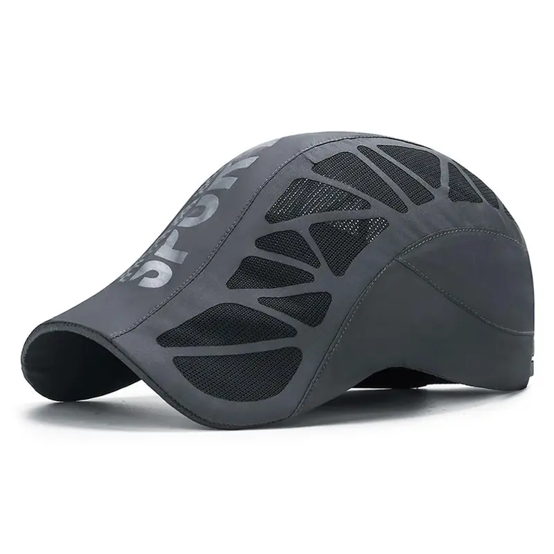 Men's Mesh Breathable Flat Cap, Retro Driving Cap, Casual Sun Protection Hat for Outdoor Wear