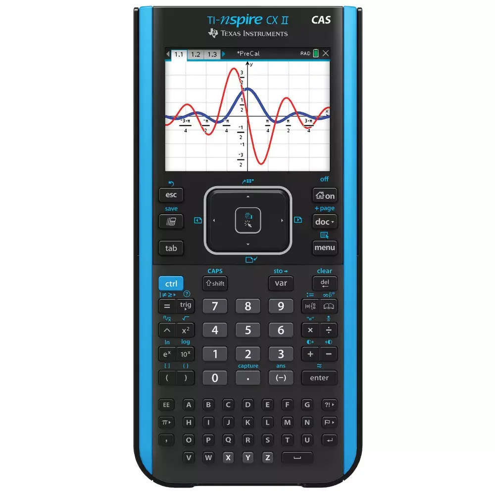 Texas Instruments Nspire CX II CAS Graphing Calculator - Black: 64MB Storage AP Course Approved