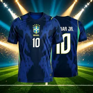 2026 Brazil National Home Away 10# Neymar 7# 11# Short Long Sleeve Soccer Jersey Fans Version Breathable