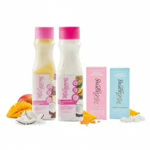 Milagros Tratamiento Emergencia Capilar, Biorepolarizador, Ampolla Capilar Elixir (Rosada) y Ampolla capilar Rescate (Azul)  (4 pack)