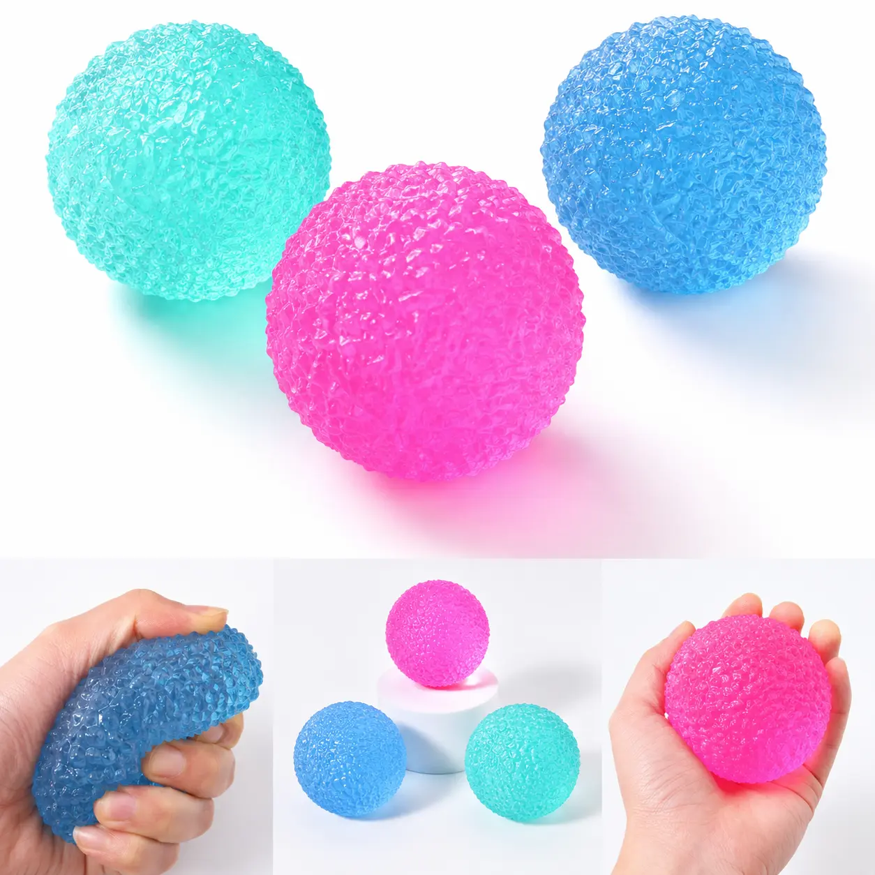 Mochi Squishy Stress Ball - TPR Soft, Handmade Unisex Kawaii Squeeze Toy for Kids, Anxiety Reducing Ball, Decompression Tool, Sensory Fidget Relief Item, Decompression Squeeze
