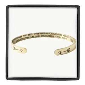 Cuff Bracelet Bangle  Quote Engraved Best Friend Sister Gift for Women