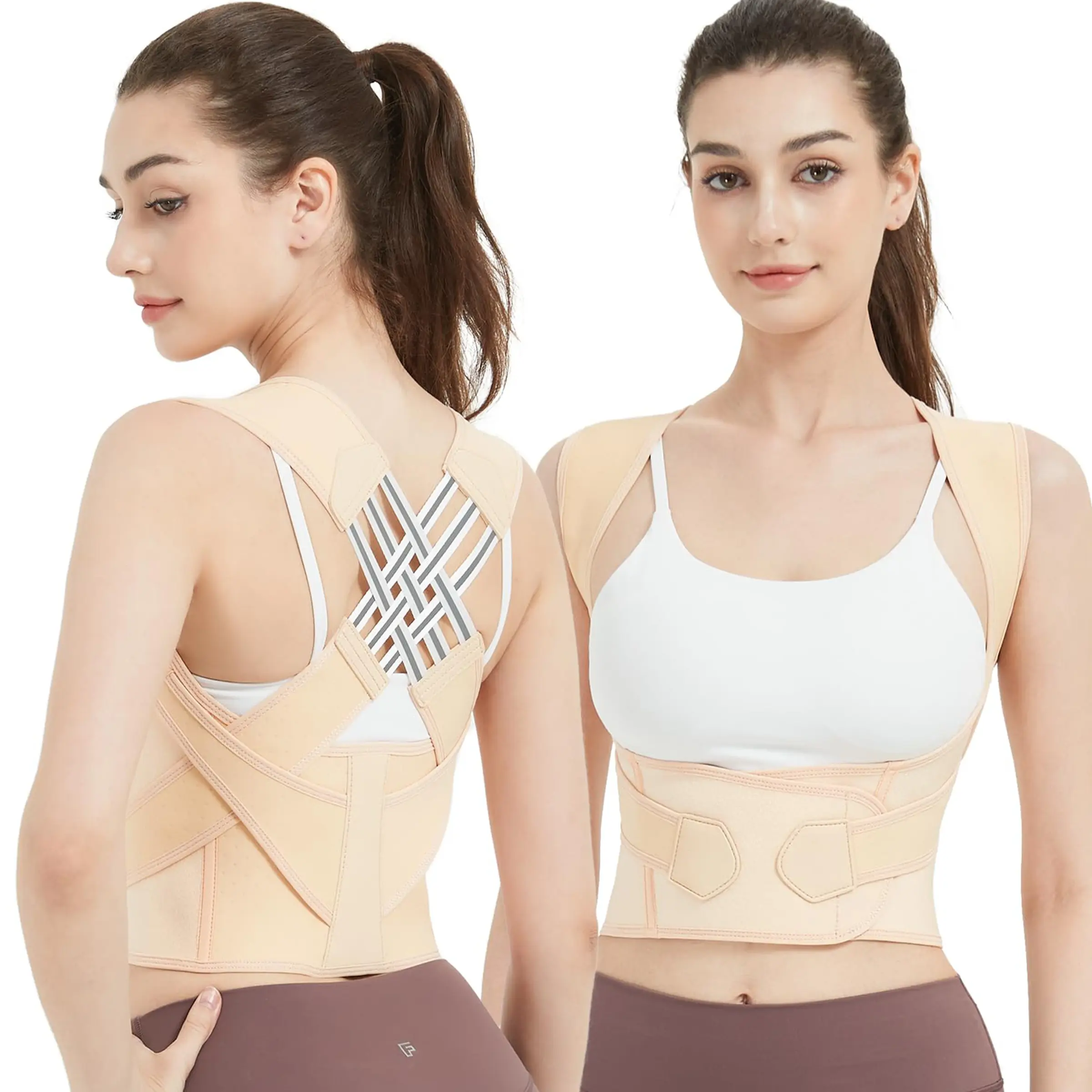 Men & Women Shapewear Waist Trainer Back Support Belt, Adult Body Shaping Strap, Adjustable Body Shaper, Lumbar Spine Protection, Prevents Scoliosis