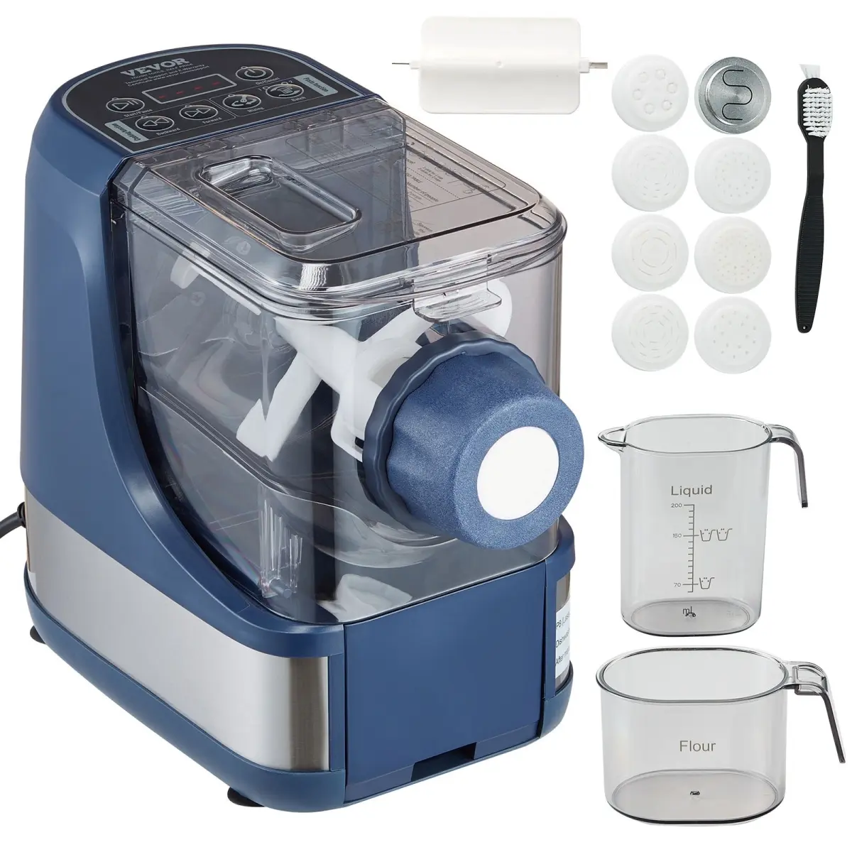 Vevor Electric Pasta Maker - 150W Power Automatic Noodle Maker Machine with 8 Shapes for Home Kitchen Use