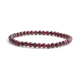 Cherry Tree Collection | Stretch Bracelet | 4mm Beads (Red Garnet A Grade)