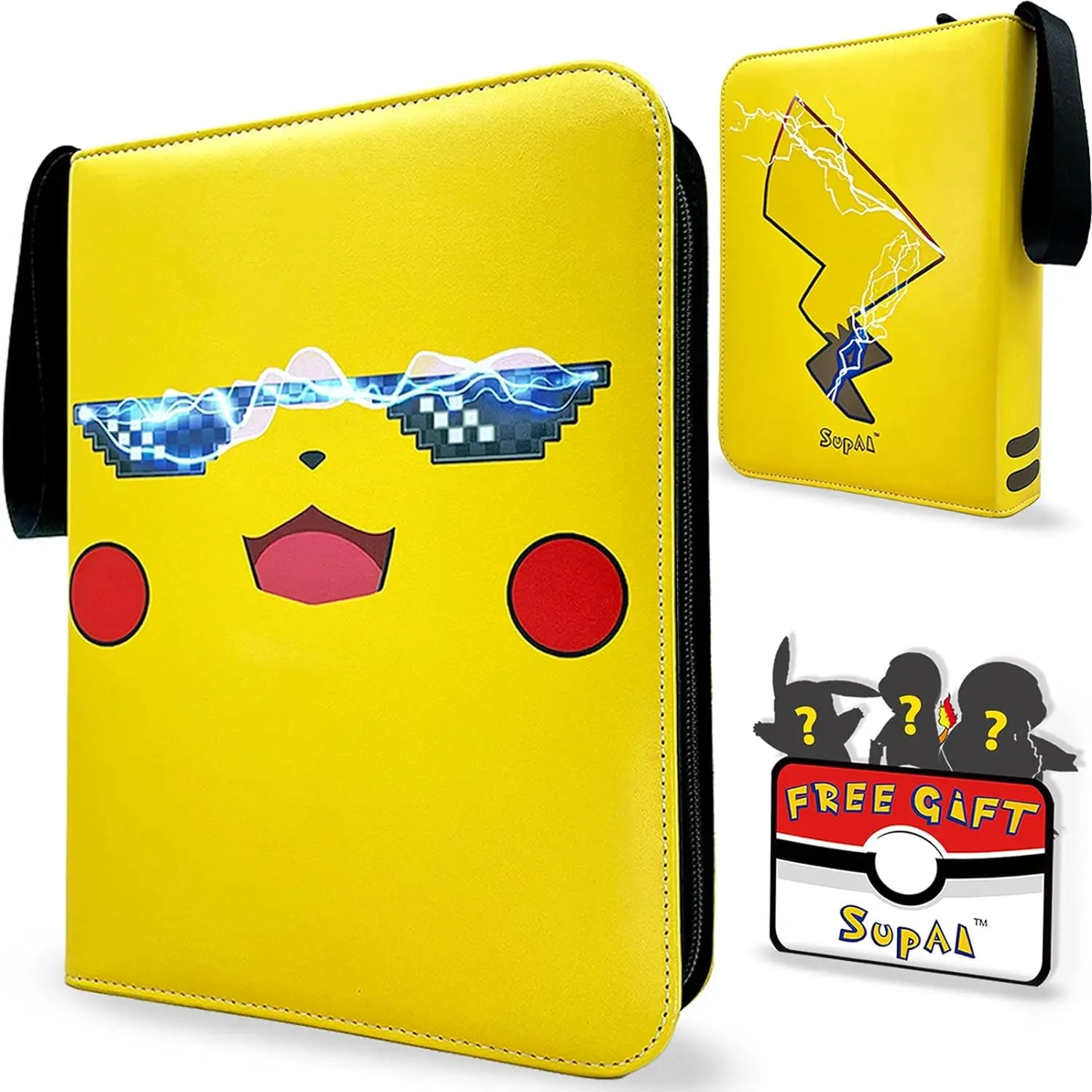 SupAI Binder for Pokemon Cards with Sleeves, Card Holder Binder for Trading  Cards, Holds Up to 440 Standard Size Cards, 55 Pcs 4-Pocket Pages Card  Binder Album with Zipper Carrying Case - TikTok Shop