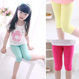 Summer Modal Children's Leggings Candy Color Girls' Leggings 5/10 Pants