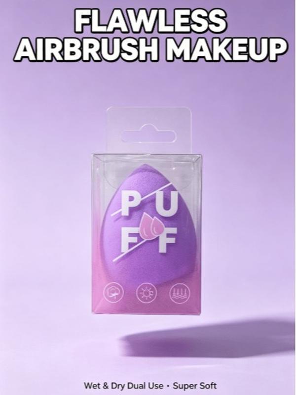 Purple Makeup Sponge Blender - 1 Pack, Wet & Dry Dual Use, Super Soft for Flawless Airbrush Makeup