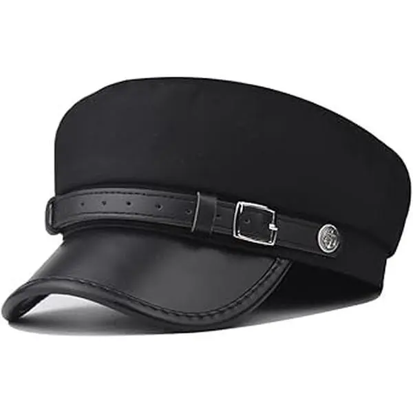 Chauffeur Hat Newsboy Cap Peaked Beret Cap Classic Vintage Driver Costumes Hats Captain Sailor-Hat for Men Women