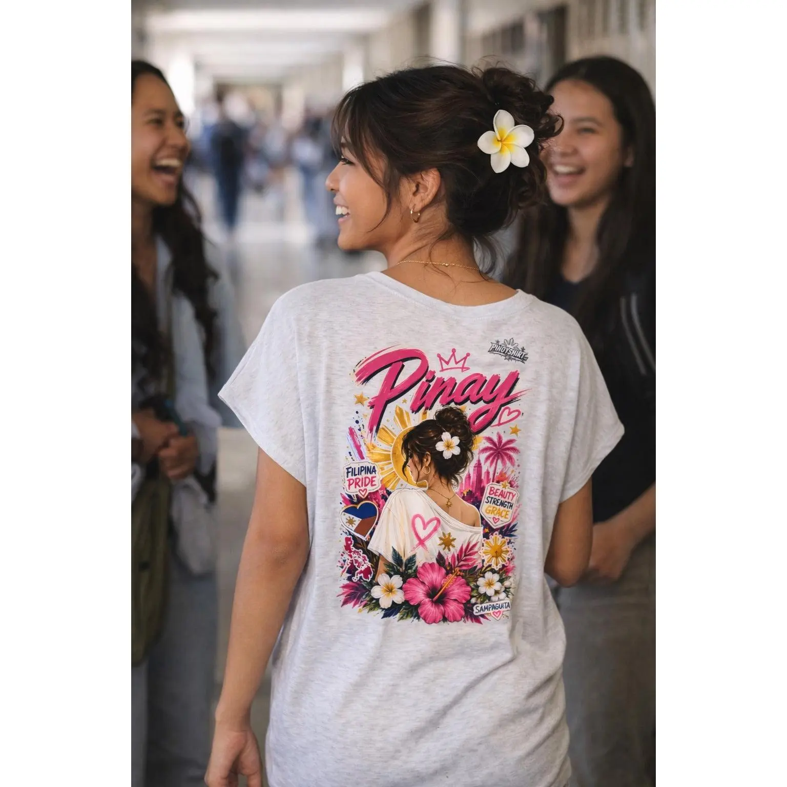 PINAY Women's Triblend Dolman T-Shirt, Casual Satin-Rayon Fabric Ladies' Apparel