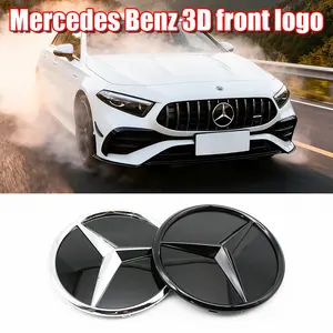 Mercedes-Benz Car Front Emblem Replacement, Durable Thickened Front Badge, Custom Front Decal for C300 C43 Amg C450 Amg, Car Exterior Decoration