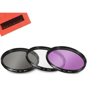 49mm Multi-Coated 3 count Filter Kit (UV-CPL-FLD) for  EF 50mm f/1.8 STM Lens