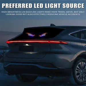Luz de ojos de diablo grande dinámica USB para coches, ojos de camión, pantalla de ventana RGB, señal LED, Panel LED de animación, luz de pantalla Flexible For car truck decorative lights