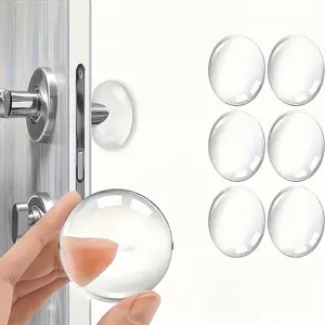 6/10 Pack Transparent Self-Adhesive Door Stopper, Noise Reduction Design, Easy Installation, Ideal for Home Office, Wall Protection, Door Hardware