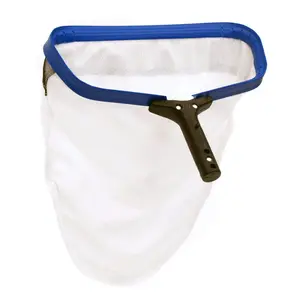 212 MAIN Outdoor Pool Safe Spa Scoop Leaf Rake Mesh Net, 14x16 in, White, Aluminum Rim, Long-Lasting, for Pool Leaf Removal