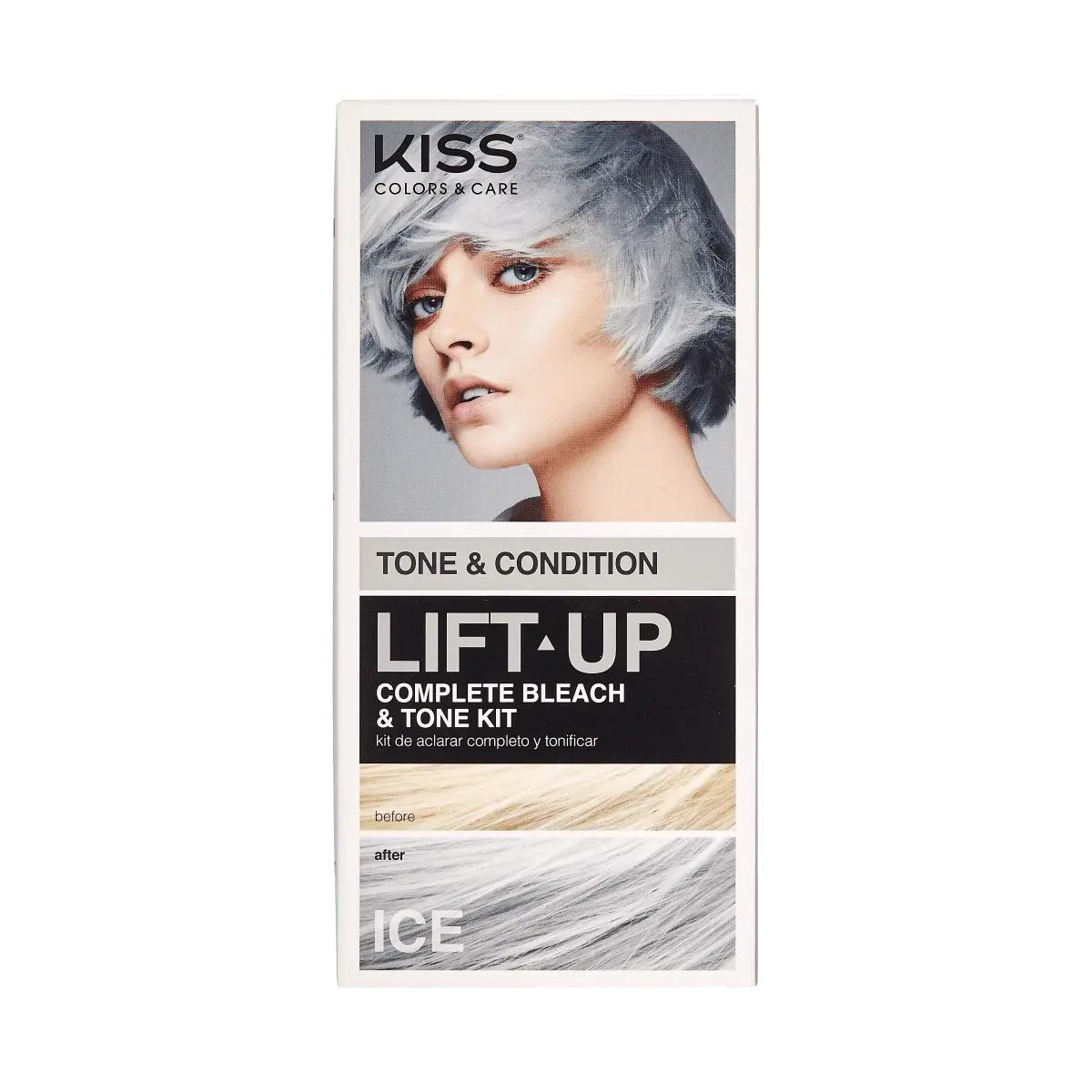 Kiss Colors & Care Lift Up Complete Bleach & Tone Kit – Ice Kiss Colors & Care Lift Up Complete Bleach & Tone Kit – Ice