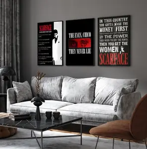 SCARFACE Set of 3 Arts, Tony Montana Print, Scarface Quote, poster, Scarface Poster, Scarface Movie Poster, Scarface Wall Art