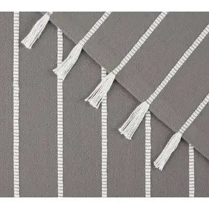 Design Imports Set of 4 Stripe Tassel Placemats