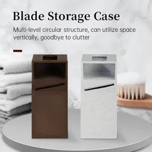 Safety Blade Storage Box for Used Blades, Large Capacity Razor Blade Organizer, Sealed Design for Hair Salons & Personal Use, Durable Small Size