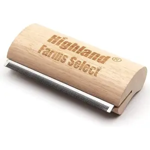 Deshedding Grooming Tool for Dogs, Cats & Horses, Ergonomic Design Wood Groom Brush, Professional Pet Groomer, Painlessly Remove for Short & Long Hair, Fur & Dirt