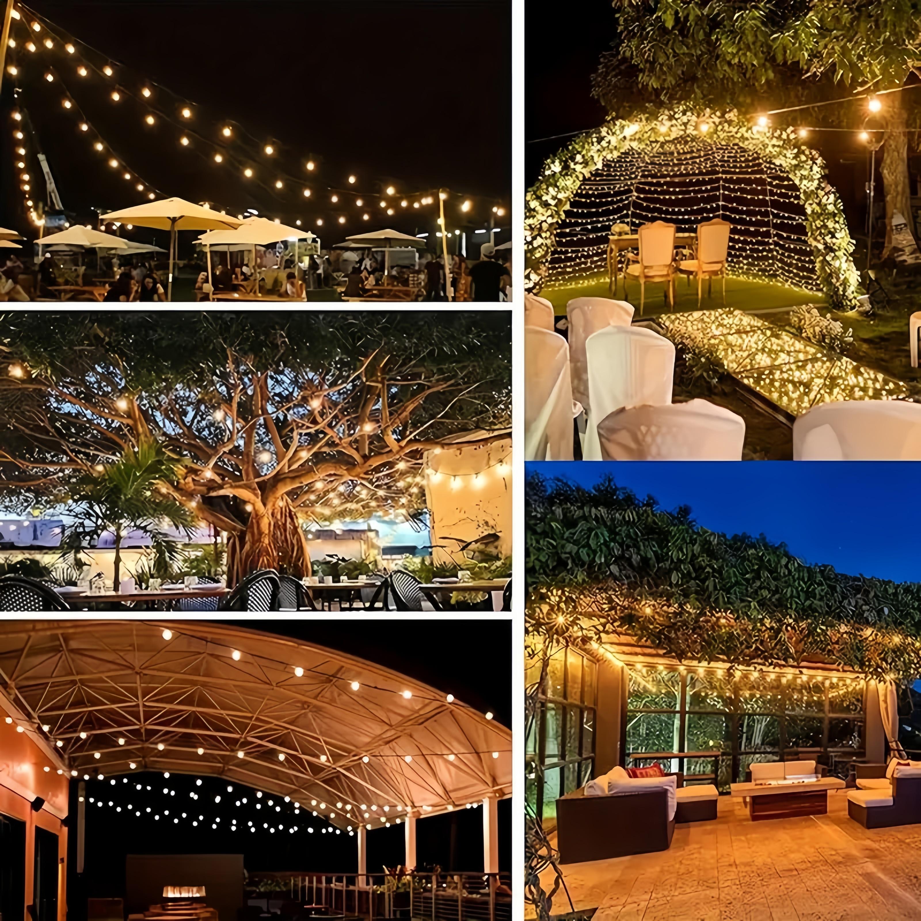 39.3FT Solar Globe String Lights, 100 LED Waterproof 8-Mode Solar Powered Lights, Ideal for Your Backyard, Patio, Porch, Camping, Party & Holiday Decorations (Warm White)