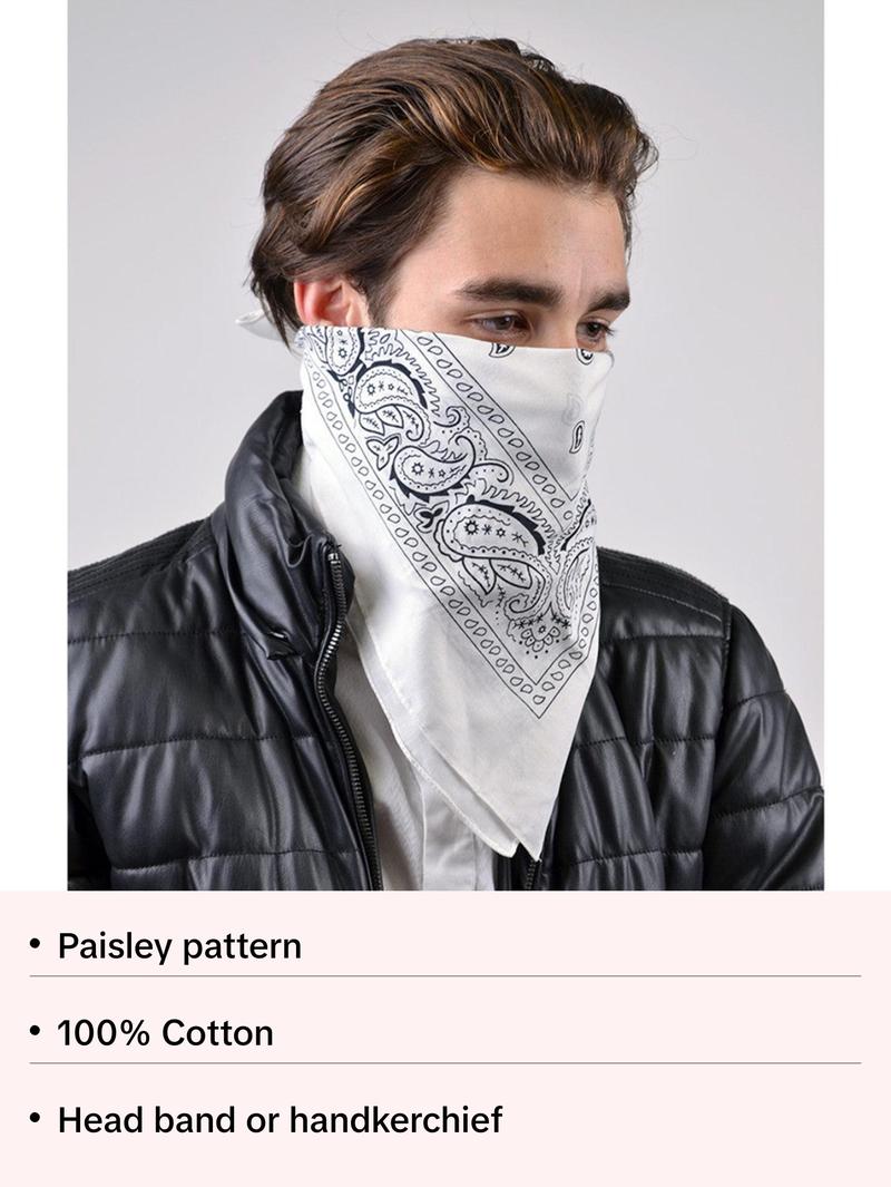 Cotton Bandana Black & White Duo Pack