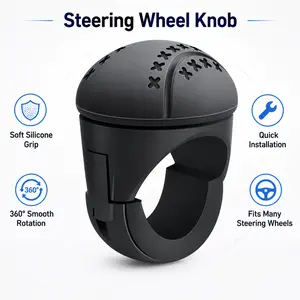 Steering Wheel Knob – Soft Silicone Grip, 360° Smooth Rotation, Quick Installation, Universal Fit for Cars, Trucks & Boats