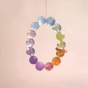 Rainbow Crystal Citrine Bracelet Large Particle Multi-treasure Aquamarine White Ghost Bracelet Girl Gift