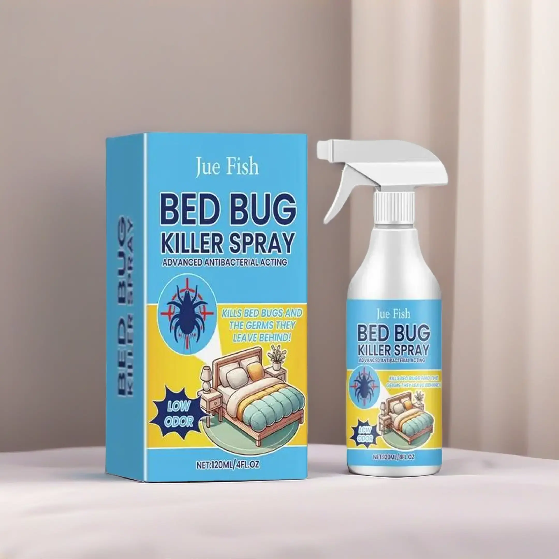 Plant-Based Bed Bug Killer Spray - Contact Killer for Eggs, Fleas, Mites, Flies, Mosquitoes - No-Rinse, Pet & Kid-Safe (When Used as Directed) - Insect Repellent