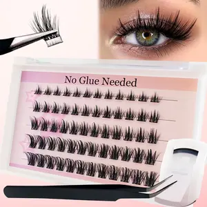 50 Pairs Self-Adhesive False Eyelashes, Mixed Lengths 8-16mm, Voluminous, Natural Look, Waterproof, Cosplay, Travel Friendly, Cosmetic