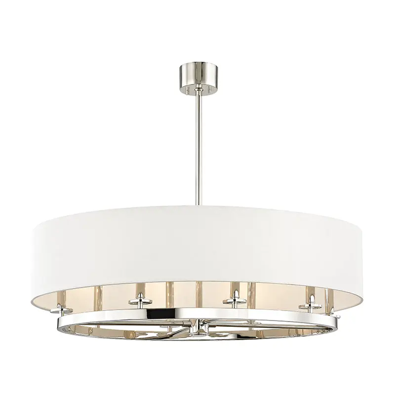 Durham Eight Light Island Pendant Polished Nickel