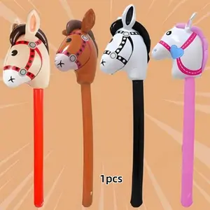 Inflatable Horse Head Stick Stage Performance Prop, Game Horse Head Stick, Adult Water Games Props, 1pc Set