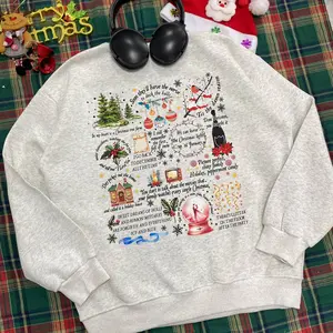 TS Fan Approved - TS - Holiday House - Christmas T-Shirt - Festive Collage of Holiday Lyrics