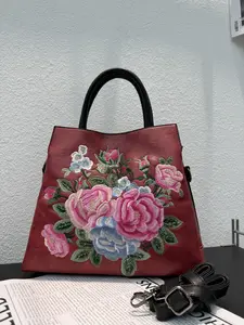 Z50-New casual embroidered crossbody bag women's double handbag