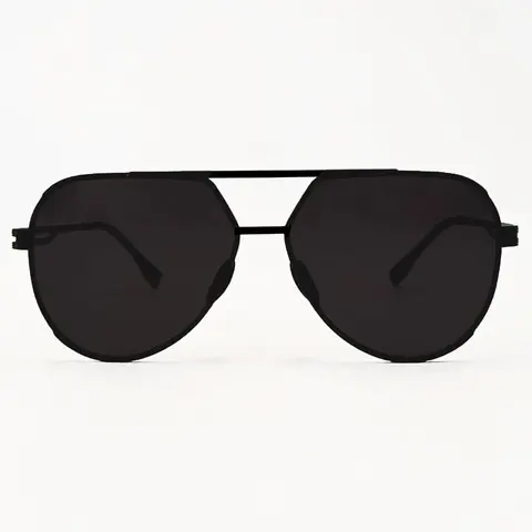 TopFoxx Untangled Emily Black Sunglasses | Tangle-Free Aviator Sunglasses with Shatter-Resistant UV400 Lenses - Stylish Sun Protective Eyewear for Women - Casual Outdoor Fashion Sunglasses for Driving, Beach & Everyday Wear