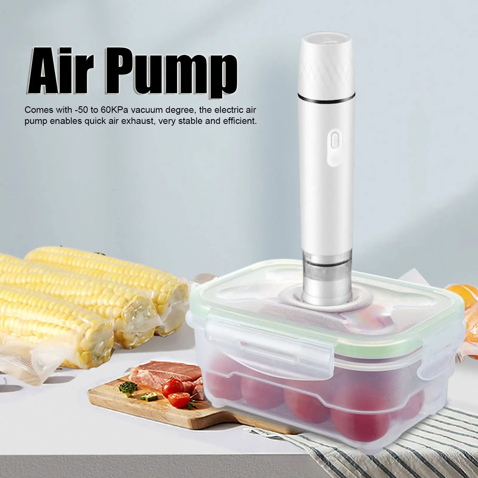 Compact Vacuum Sealer for Food (Vacuum Sealer Machine + 6 Reusable Vacuum Bags) Powerful Handheld Vacuum Sealer Machine, Seal Meal Saver, Portable Food Sealer