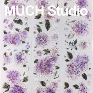 1pc (6*100cm) Gentle Hydrangea, Blooming Pink Hydrangea PET Tape Sticker, High-End Craftsmanship, Exquisite Pattern, Versatile, Perfect for Scrapbooking, Journal Decoration, Diaries, Notebooks, Greeting Cards, Photo Frames