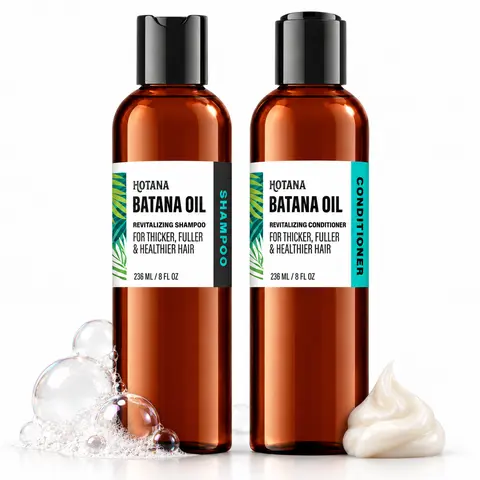 Batana Oil Shampoo & Conditioner Set – Nourishing Duo Shampoo and Conditioner, Keratin Formula for Stronger, Fuller, Healthier Hair