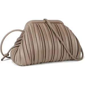 Clutch Purse and Dumpling Bag for Women,Designer Cloud Handbag and Ruched Bag with Detachable  Strap