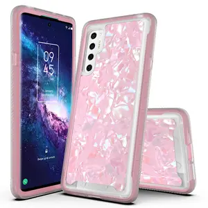 Luxury Graphics Design Hybrid Armor Cover With Frame Case Compatible With TCL 20S / TCL 20 Pro 5G - Durable Phone Accessories Protection Custom Cellphone