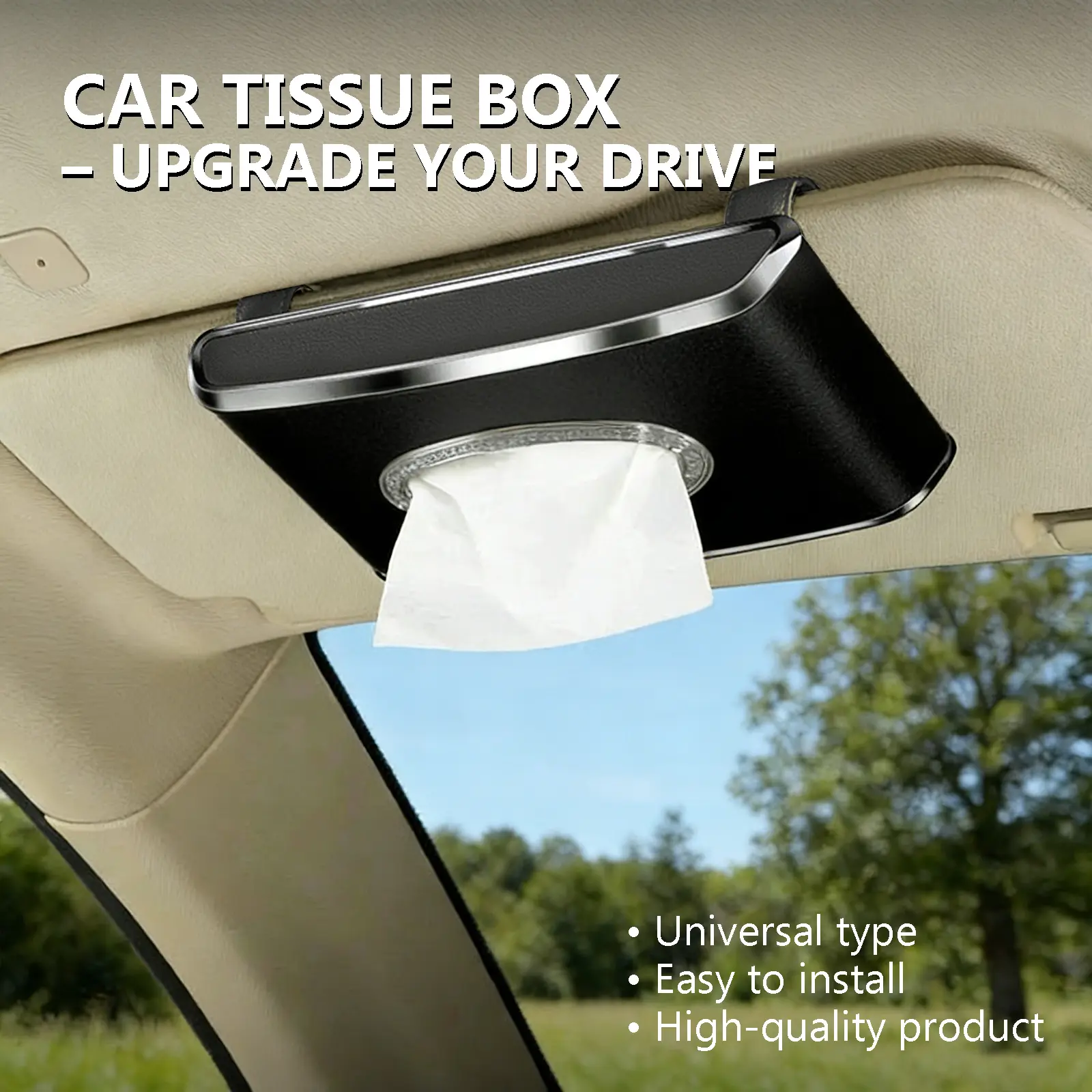 OKtree Universal Car Tissue Holder Auto Backseat Console Napkin Dispenser Truck Accessories
