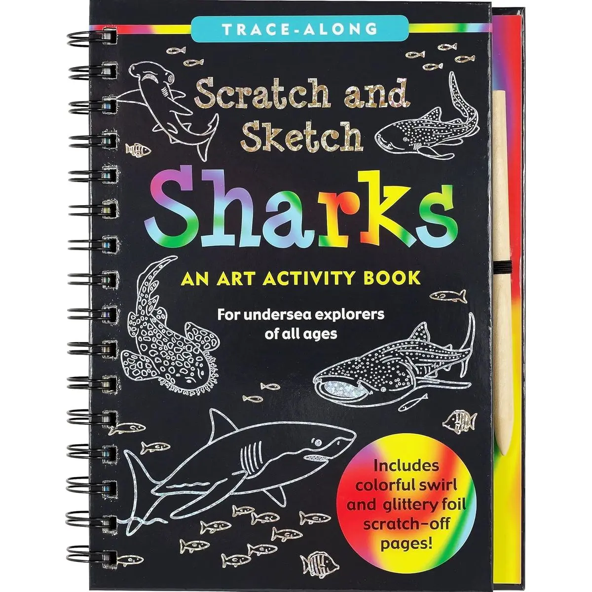 Scratch & Sketch Sharks (Trace Along) Hardcover – October 18, 2019