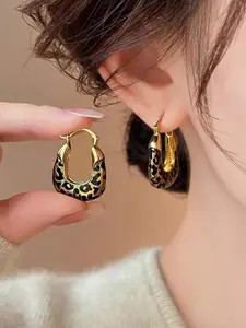 Retro Maillard leopard velvet bow earrings for women light luxury high-end temperament earrings unique and beautiful earrings Leopard print TikTokShopBlackFriday Fashion earrings