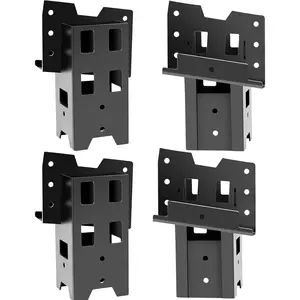 Outdoor 4x4 Compound Angle Deer Stand Elevator Brackets Set of 4 for Hunting Blinds Shooting Shack Observation Decks Outdoor Platforms