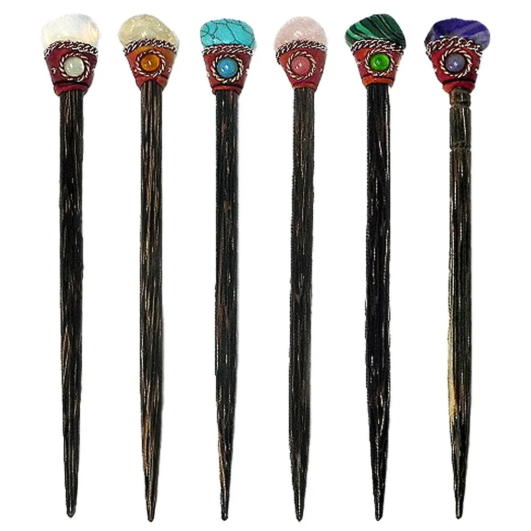 Natural Stone Wooden Hair Stick