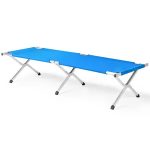 Large Folding Cot with Easy Setup & Takedown, Supports Adults up to 6ft 2in or 300lbs, Great for Camping, Lounging, Elevated Sleeping, Guests, & More