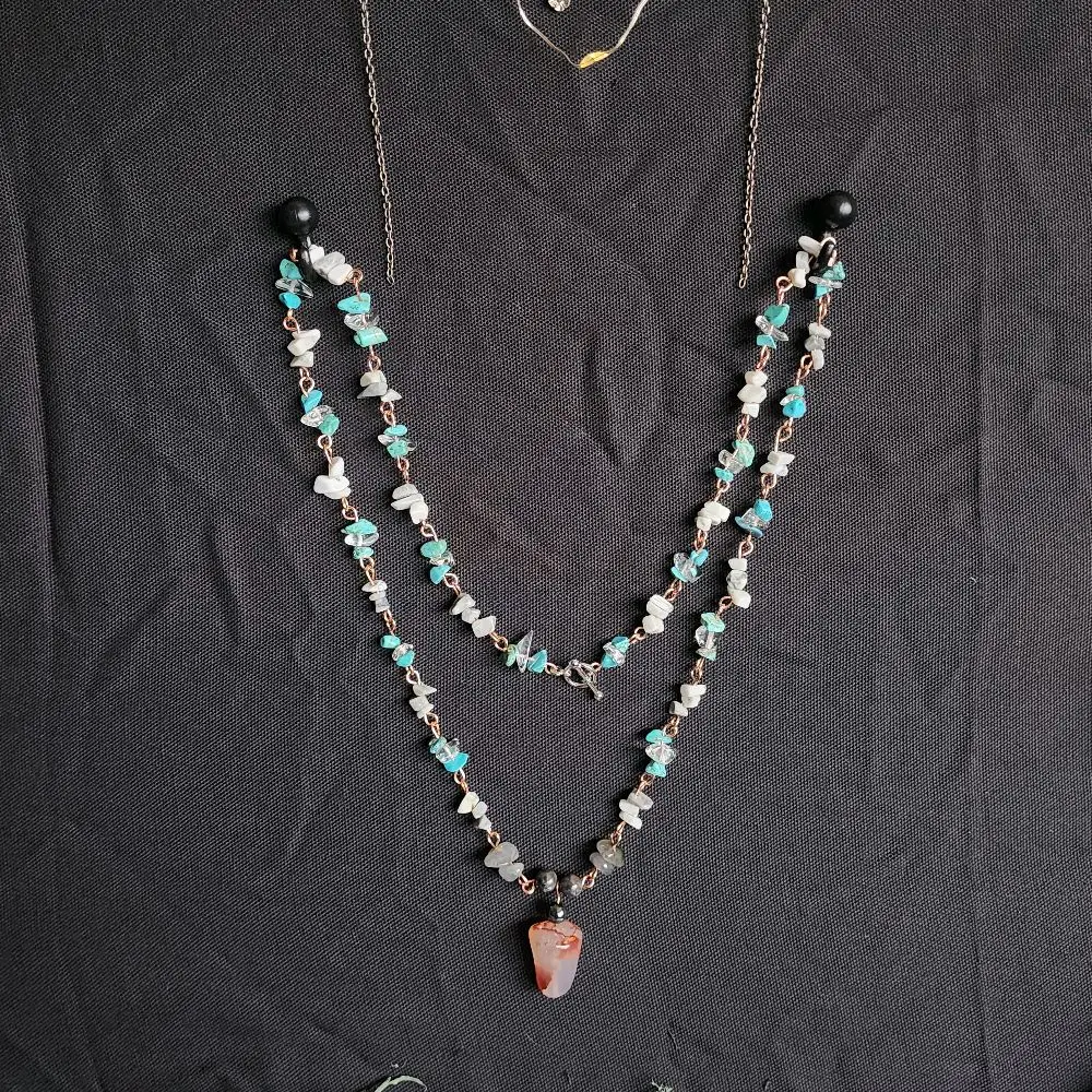 PROTECTION+THROAT CHAKRA handcrafted copper necklace.